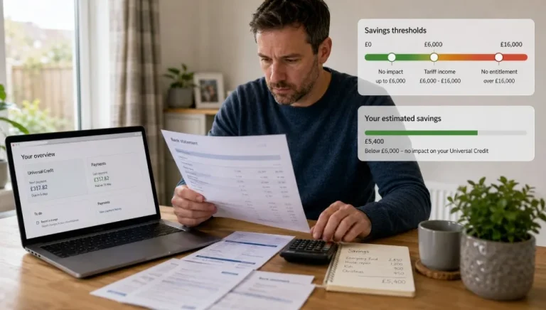 how much savings you can have on universal credit