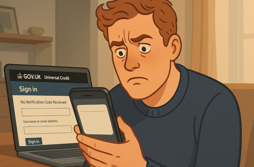 universal credit not sending code