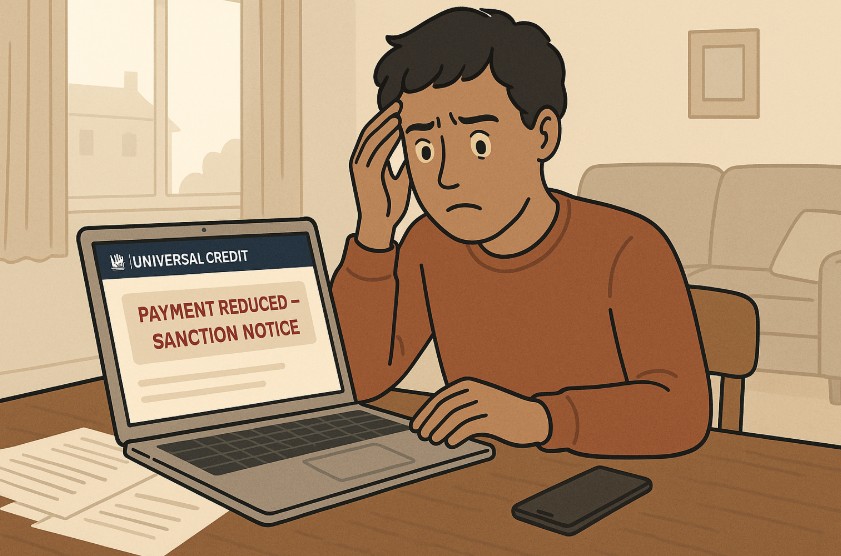 how do you know if you have been sanctioned on universal credit